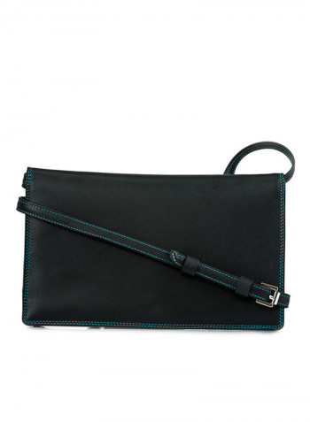 Small Travel Document Holder With Detachable Strap Black/Pace