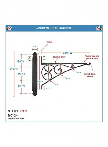 Wrought Iron Fireplace Black