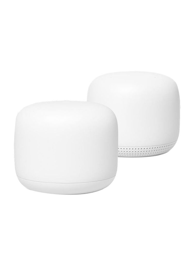 Pack Of 2 Nest Wifi Router And Point Snow