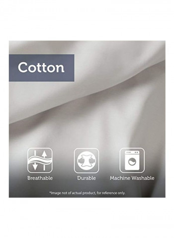 Printed Duvet Cover Polyester Beige/Yellow Twin