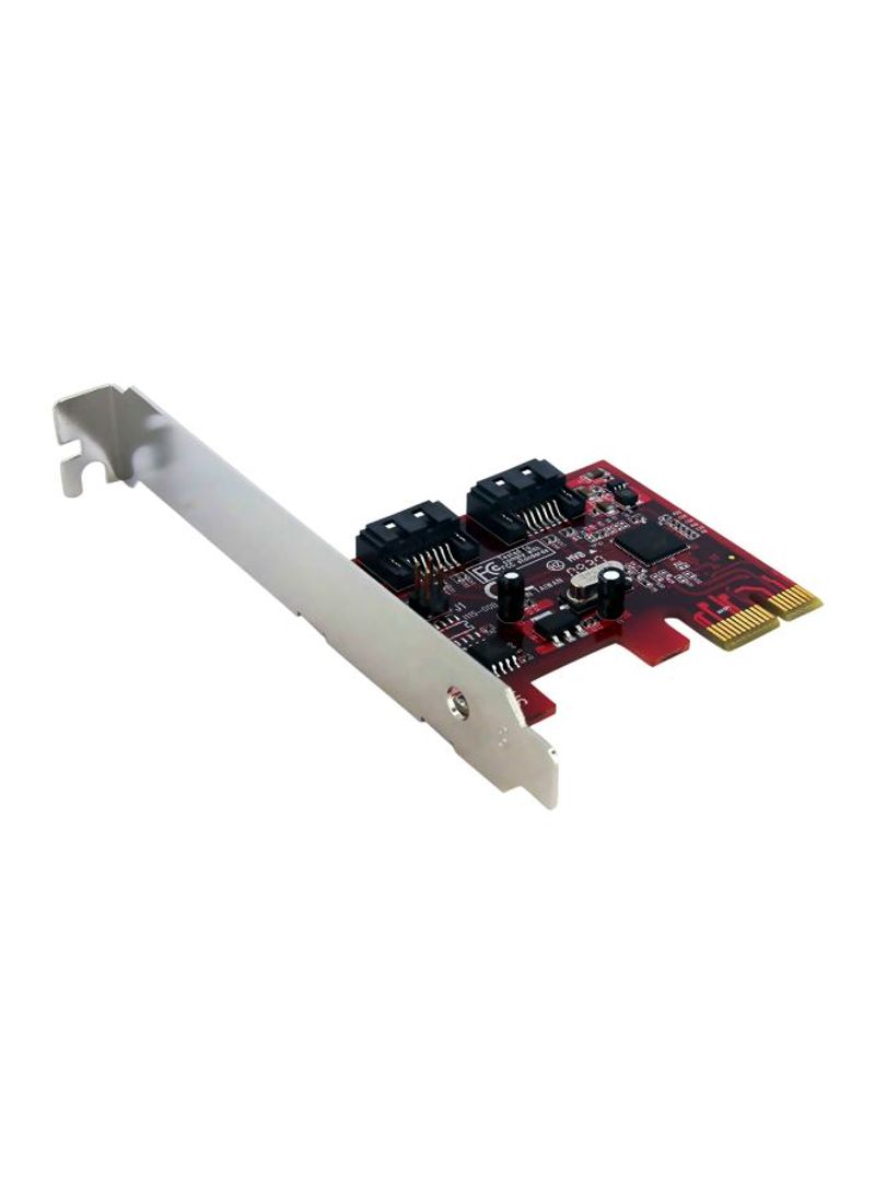 Dual Port Card Adapter Red/Silver