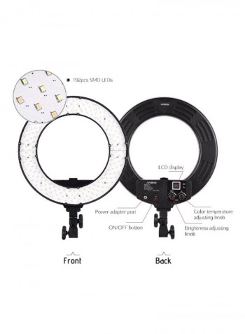LED Photography Ring Light White/Black
