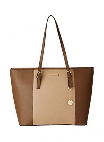 Polyester Blend Handbag LWHB02059BEIGE Brown