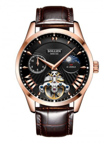 Men's Leather Analog Watch LEN67881