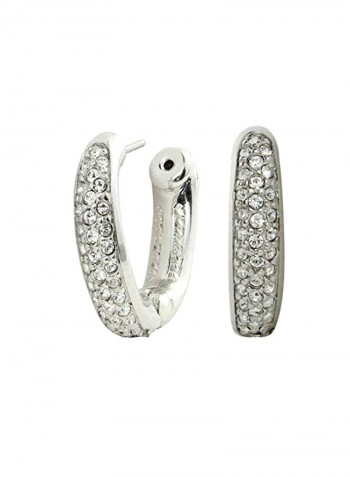 Cubic Zirconia Studded Hoops