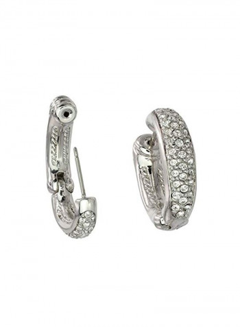 Cubic Zirconia Studded Hoops