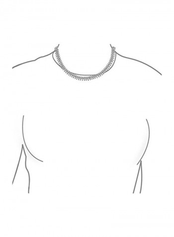 Rhodium Plated Brass Cubic Zirconia Studded Tennis Necklace