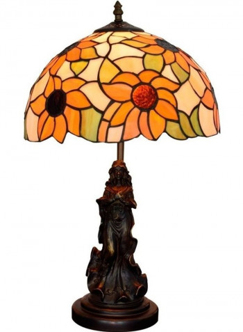 Sun Flower Glass Table Lamp UK Plug Multicolour