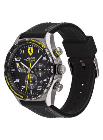 Men's Pilota Evo Water Resistance Leather Chronograph Watch 830718