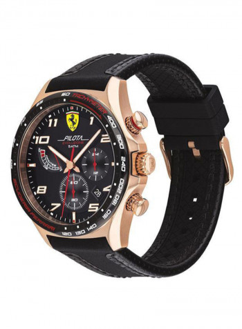 Men's Pilota Evo Water Resistance Leather Chronograph Watch 830719