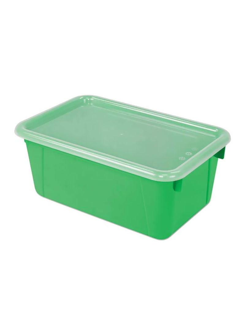 5-Piece Cubby Bin With Cover Set Classroom Green 12.2x7.8x5.1inch