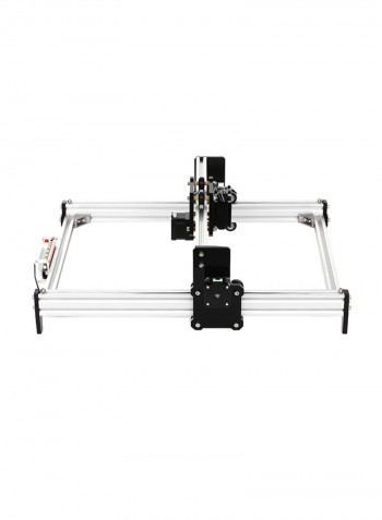 CNC Engraver Carver Laser Printer With Protective Glass أسود/فضي