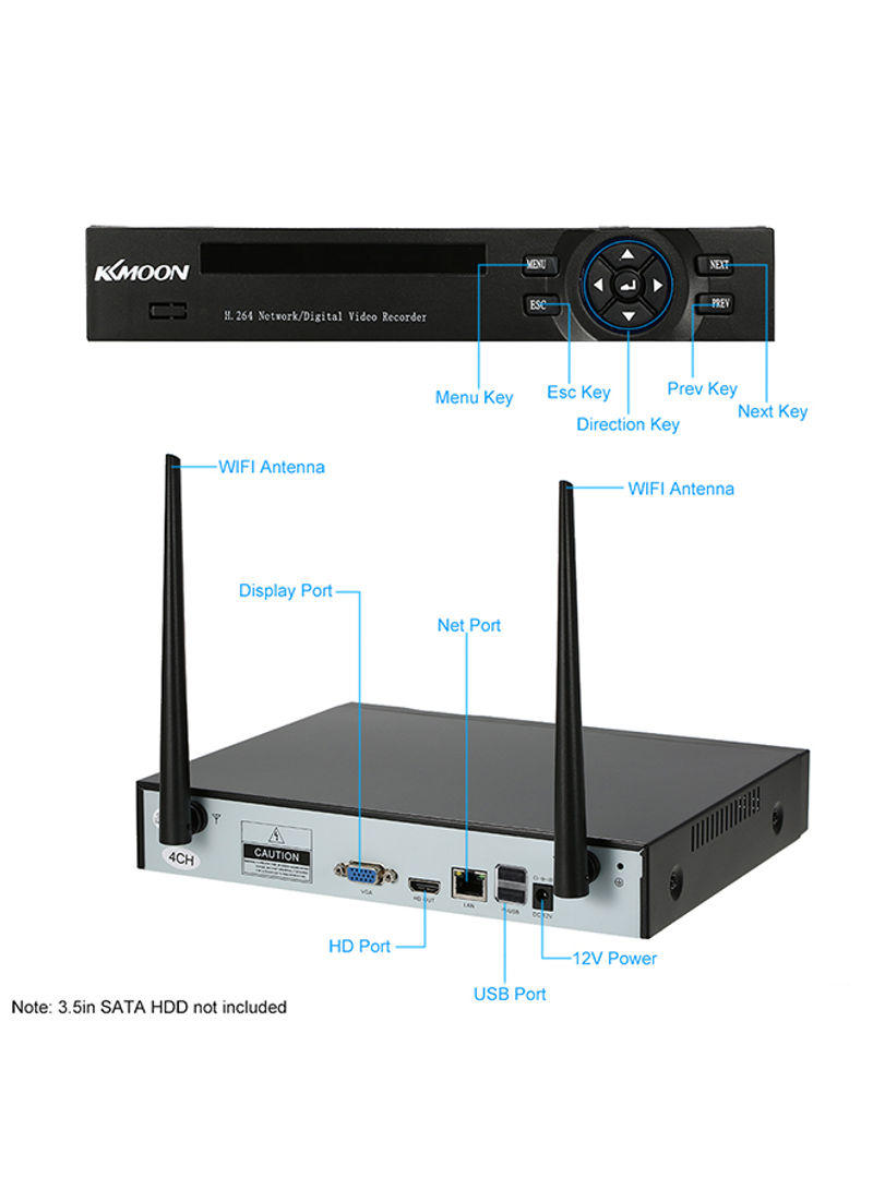 Wireless WiFi IP Night Vision Surveillance Camera Black 3.272kg