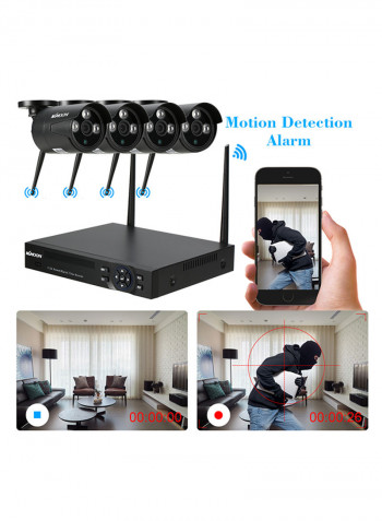 Wireless WiFi IP Night Vision Surveillance Camera Black 3.272kg