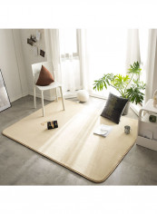 European Style Solid Color Durable Carpet Beige 190X230centimeter