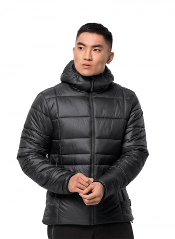 Hooded Argon Thermic Jacket أسود