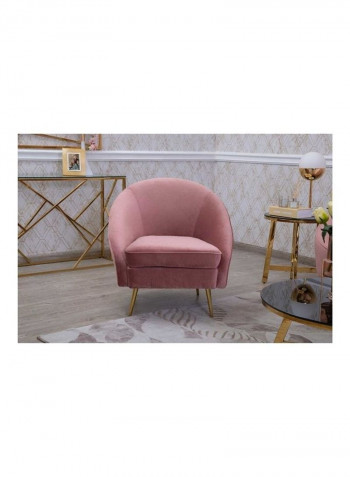 Arrowtip Single Seater Sofa Pink 84x82x78cm