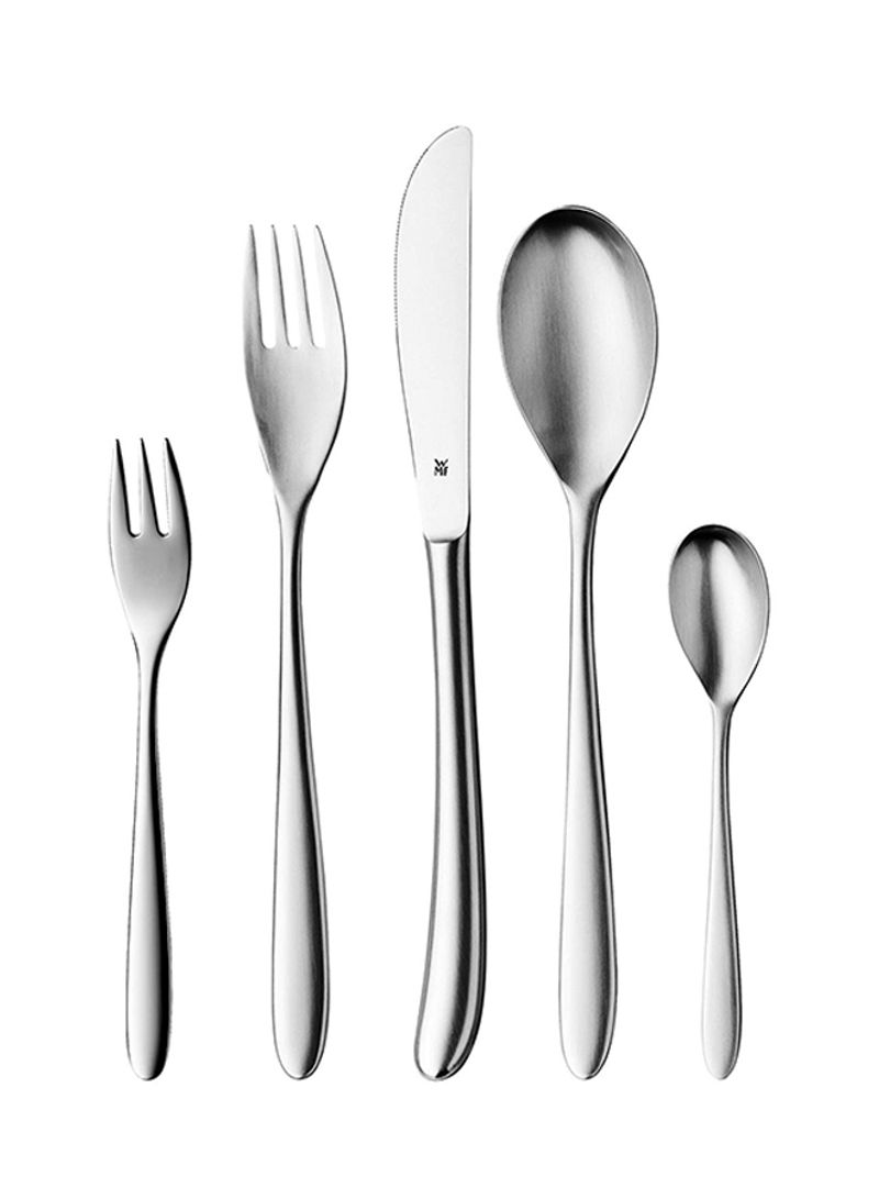 30-Piece Silk Cutlery Set Silver