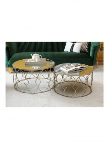 2-Piece Ambler Coffee Table Set Golden