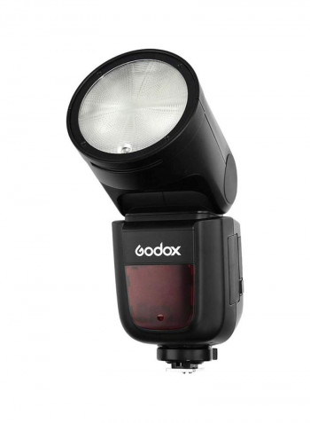 Godox V1N Professional Camera Flash Speedlite Speedlight Round Head Wireless 2.4G Fresnel Zoom for Nikon D5300 D750 D850 D7100 Z7Cameras Camcorder for Wedding Portrait Studio Photography Black