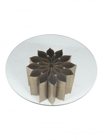Lotus Coffee Table Gold/Clear 100x40x100centimeter