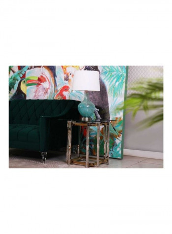 Pipes End Side Table Silver