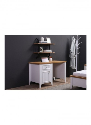 Rosefield Study Desk White/Beige 60x76x120cm