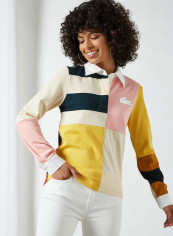 Colourblock Rugby Style Polo Beige/White reviews Colourblock Rugby Style Polo Beige/White