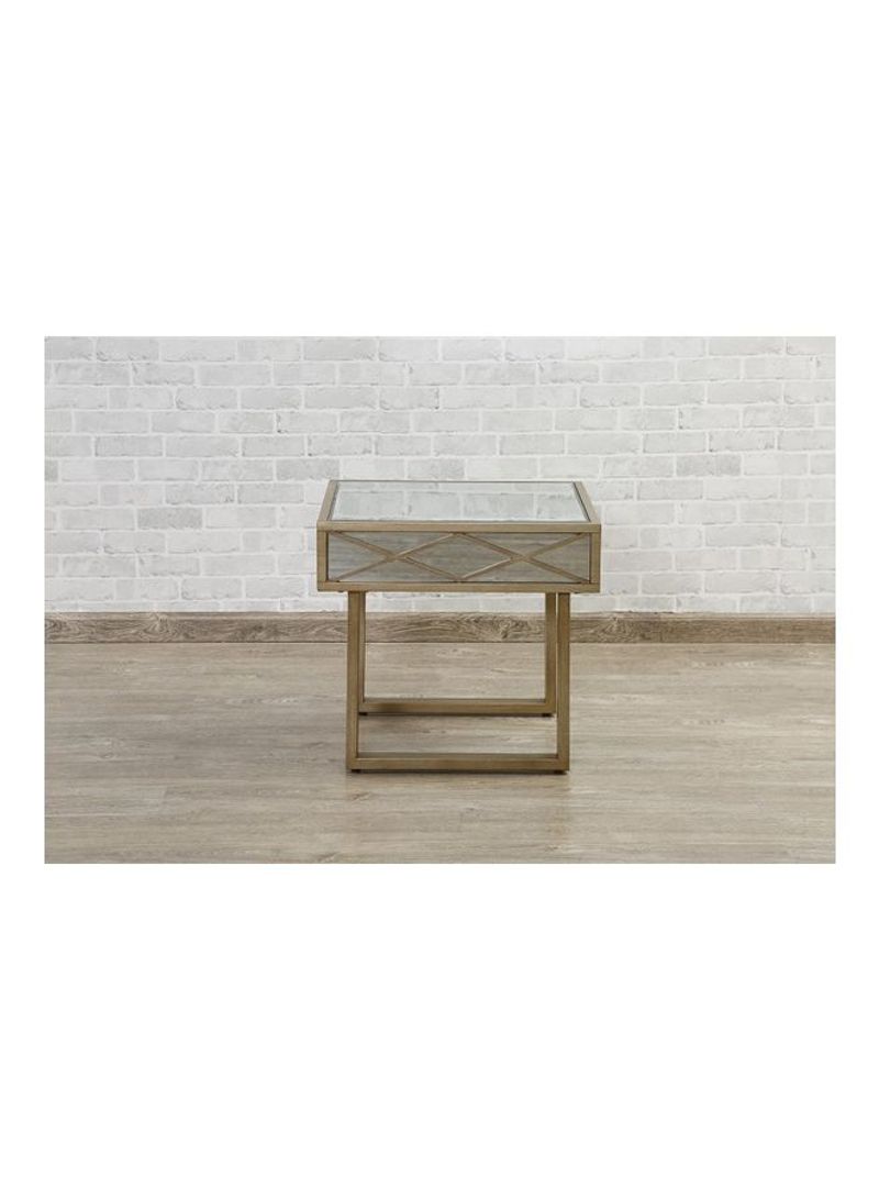 Griffie End Table Gold/Clear 60x57x60cm