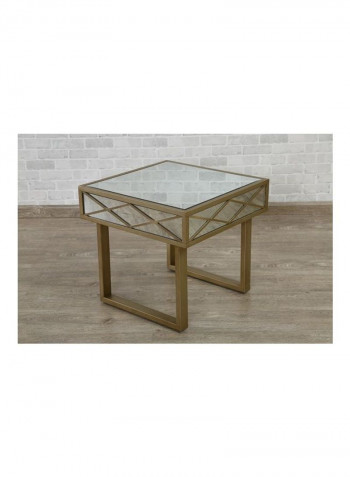 Griffie End Table Gold/Clear 60x57x60cm