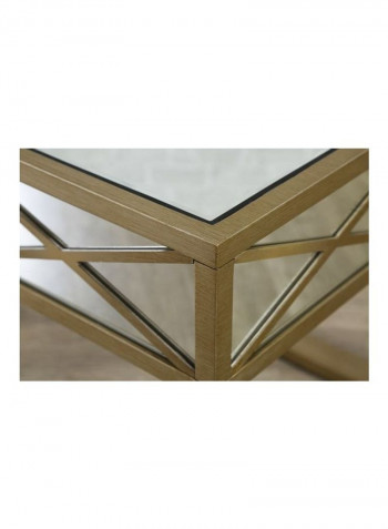 Griffie End Table Gold/Clear 60x57x60cm
