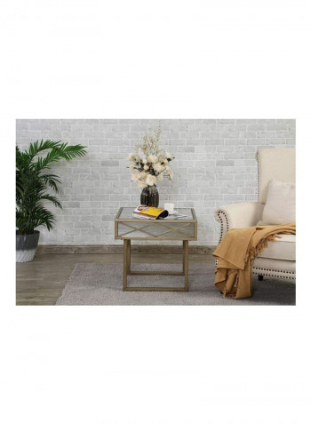 Griffie End Table Gold/Clear 60x57x60cm