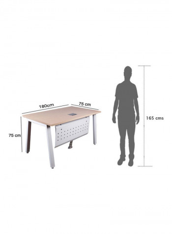 Modern Workstation With Drawer Oak 75x75x180cm