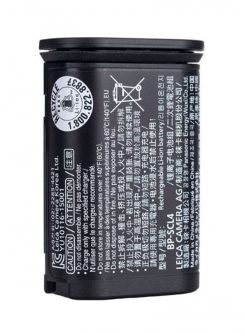 1860 mAh BP-SCL 4 Li-Ion Battery For Leica SL Black