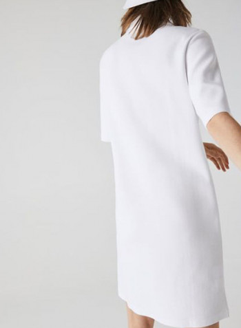 Logo Polo Dress White/Green
