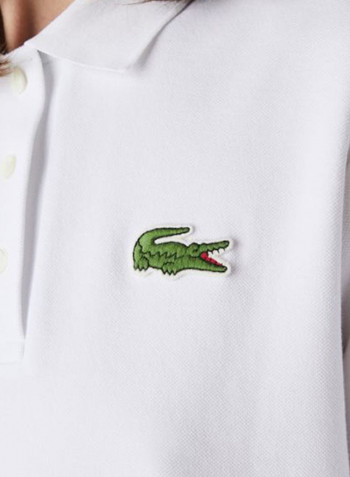 Logo Polo Dress White/Green
