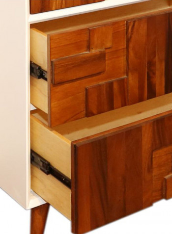 Melange 6-Drawer Dresser With Mirror Brown 143x46x92cm