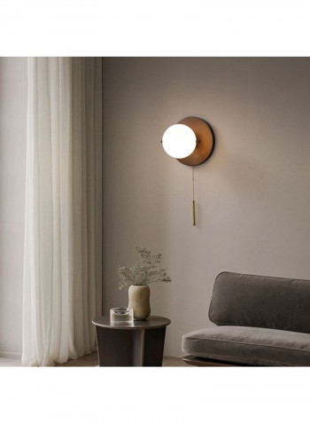 LED Glass Ball Wall Lamp White