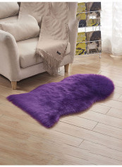 Soft Plush Hairy Carpet Purple