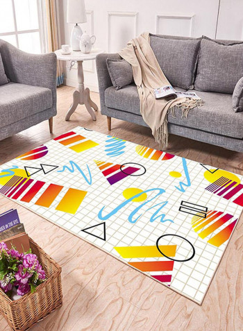 Printed Anti-Skid Carpet Multicolour 140x200centimeter