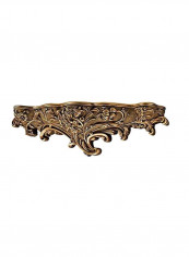 Brussels Floral Art Nouveau Sculptural Wall Shelf Gold 30x9x8inch