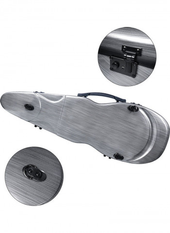 Bullet Shape Carbon Fiber Violin Case With Hygrometer Straps