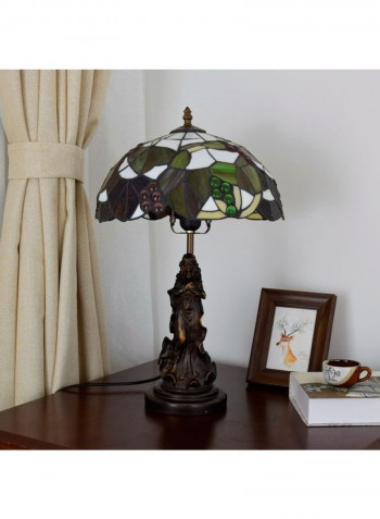 Retro Stained Glass Lampshade Lighting Table Lamp Multicolour