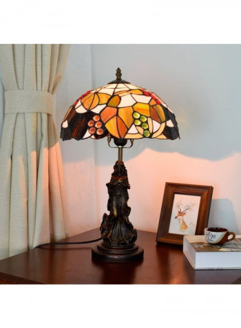 Retro Stained Glass Lampshade Lighting Table Lamp Multicolour