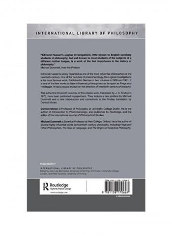 Logical Investigations Volume 1 Hardcover