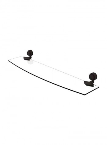 Groovy Accents Glass Shelf Black/Clear 24inch