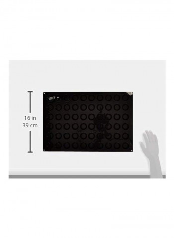 60-Cavities Round Tartlet Mold Black 58.42×38.1centimeter
