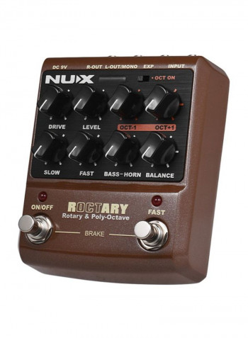 2-In-1 Rotary Speaker Simulator And Polyphonic Octave Guitar Effect Pedal
