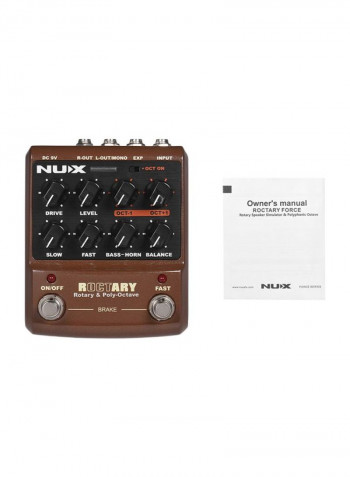 2-In-1 Rotary Speaker Simulator And Polyphonic Octave Guitar Effect Pedal