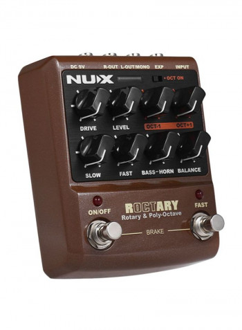 2-In-1 Rotary Speaker Simulator And Polyphonic Octave Guitar Effect Pedal